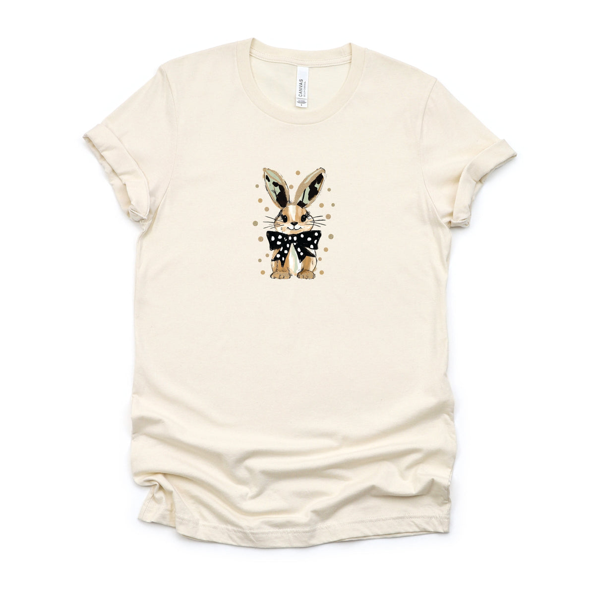 Bunny Polka Dot Coquette - Women's Short Sleeve Graphic T-Shirt