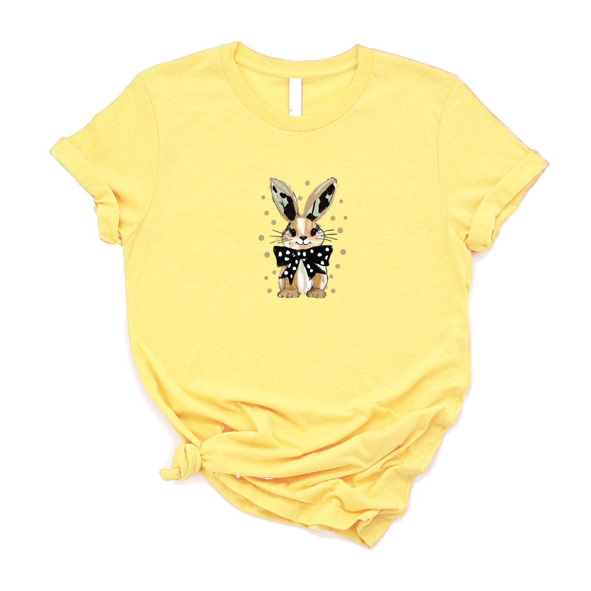 Bunny Polka Dot Coquette - Women's Short Sleeve Graphic T-Shirt