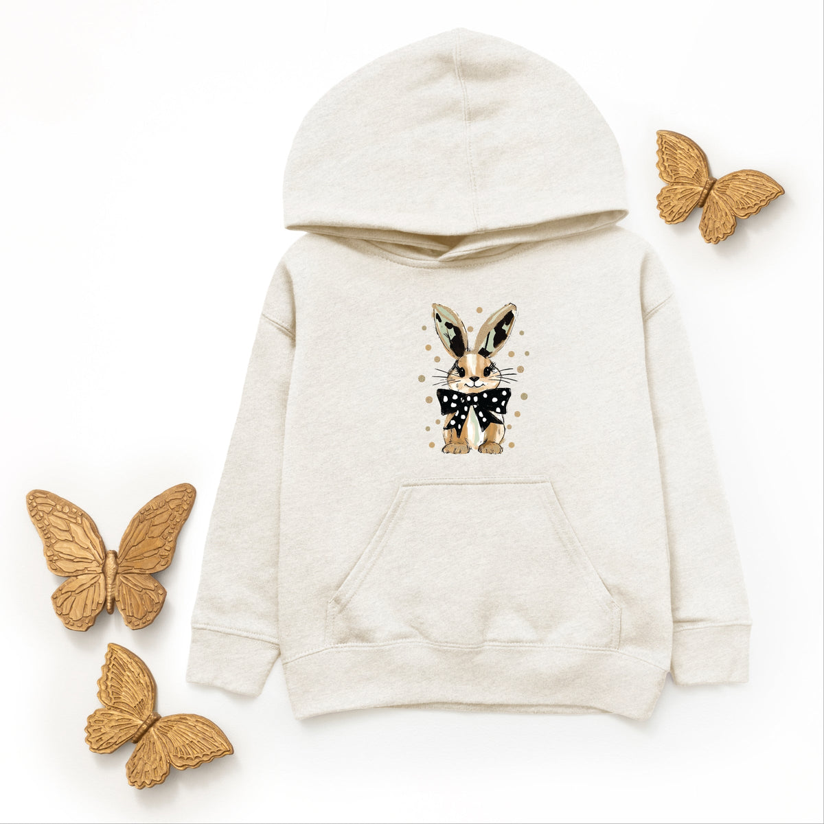 Bunny Polka Dot Coquette - Youth Graphic Hoodie