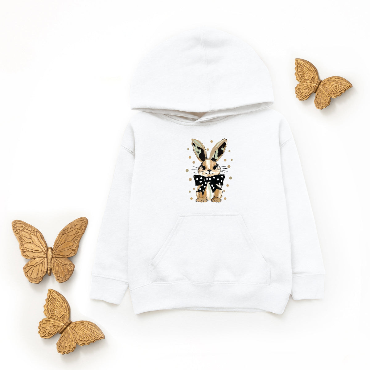 Bunny Polka Dot Coquette - Youth Graphic Hoodie