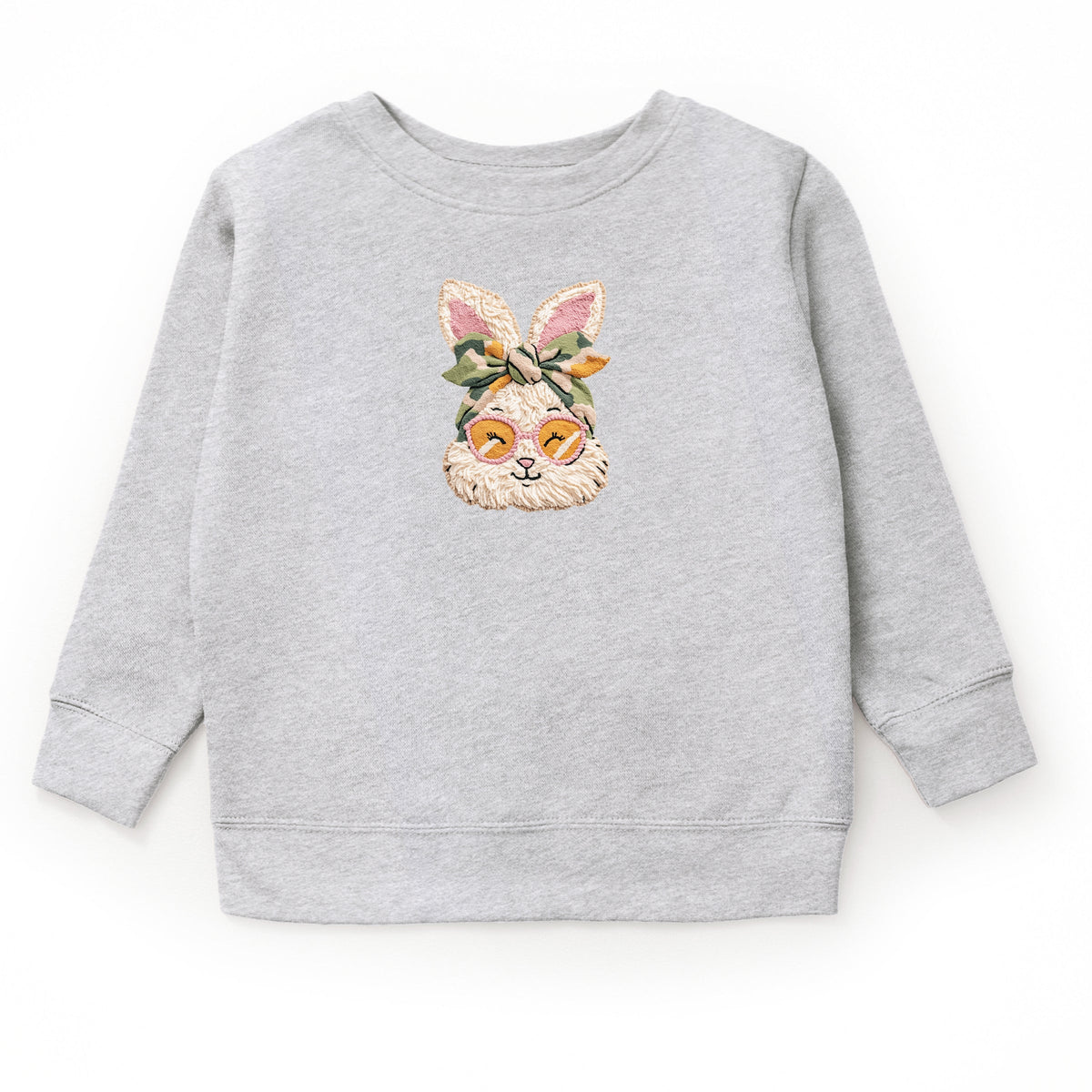 Bunny Face Yarn Print - Youth Graphic Sweatshirt