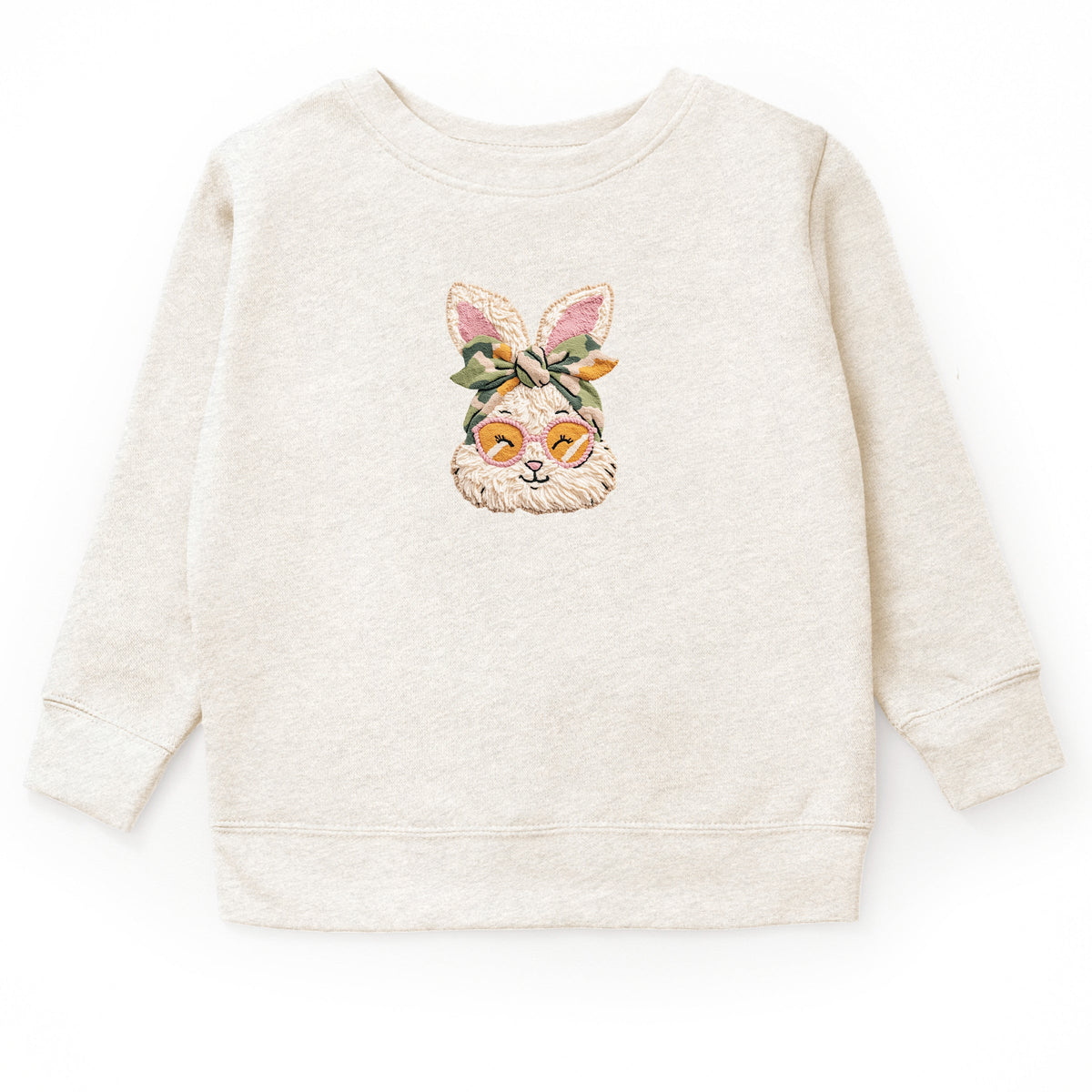 Bunny Face Yarn Print - Youth Graphic Sweatshirt