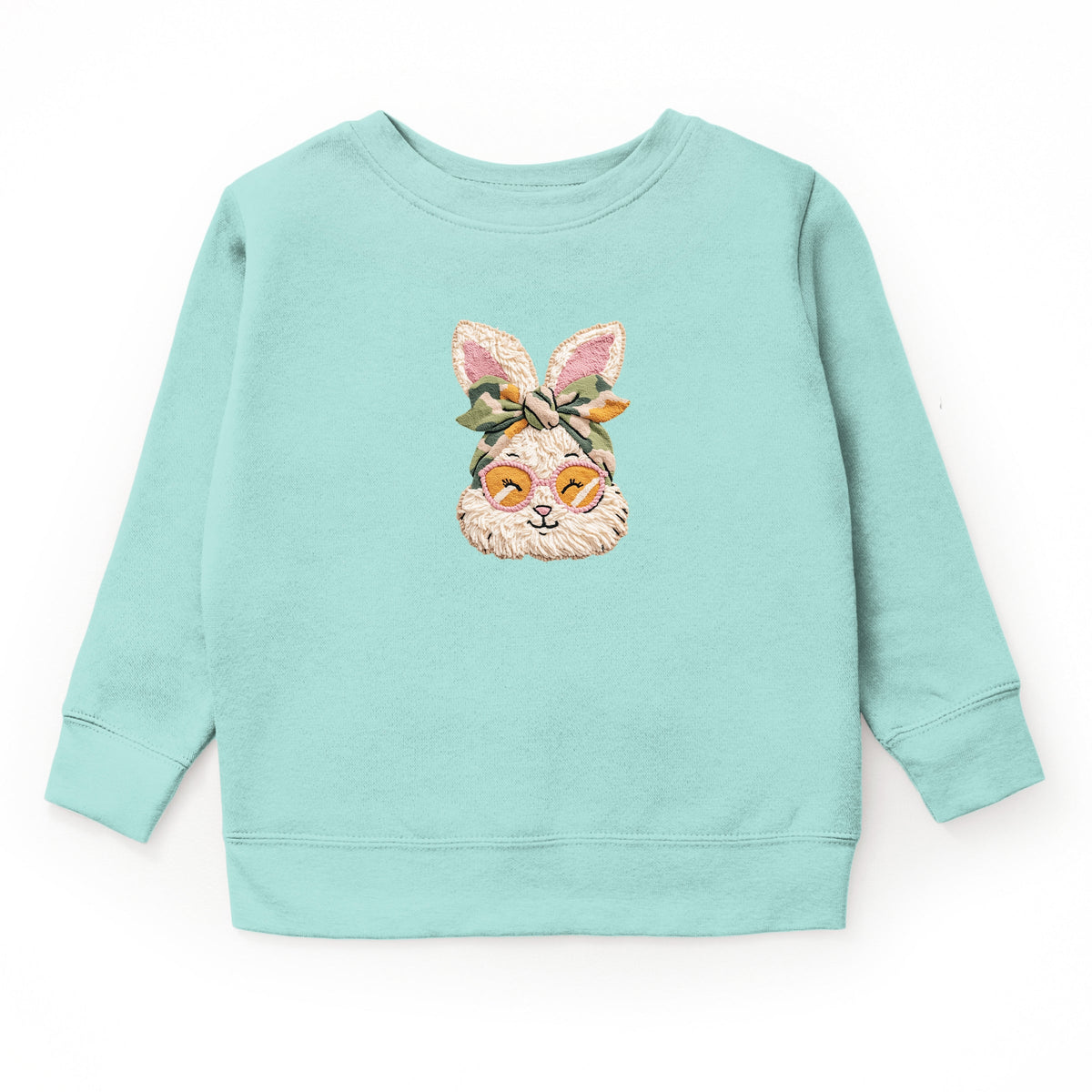 Bunny Face Yarn Print - Youth Graphic Sweatshirt