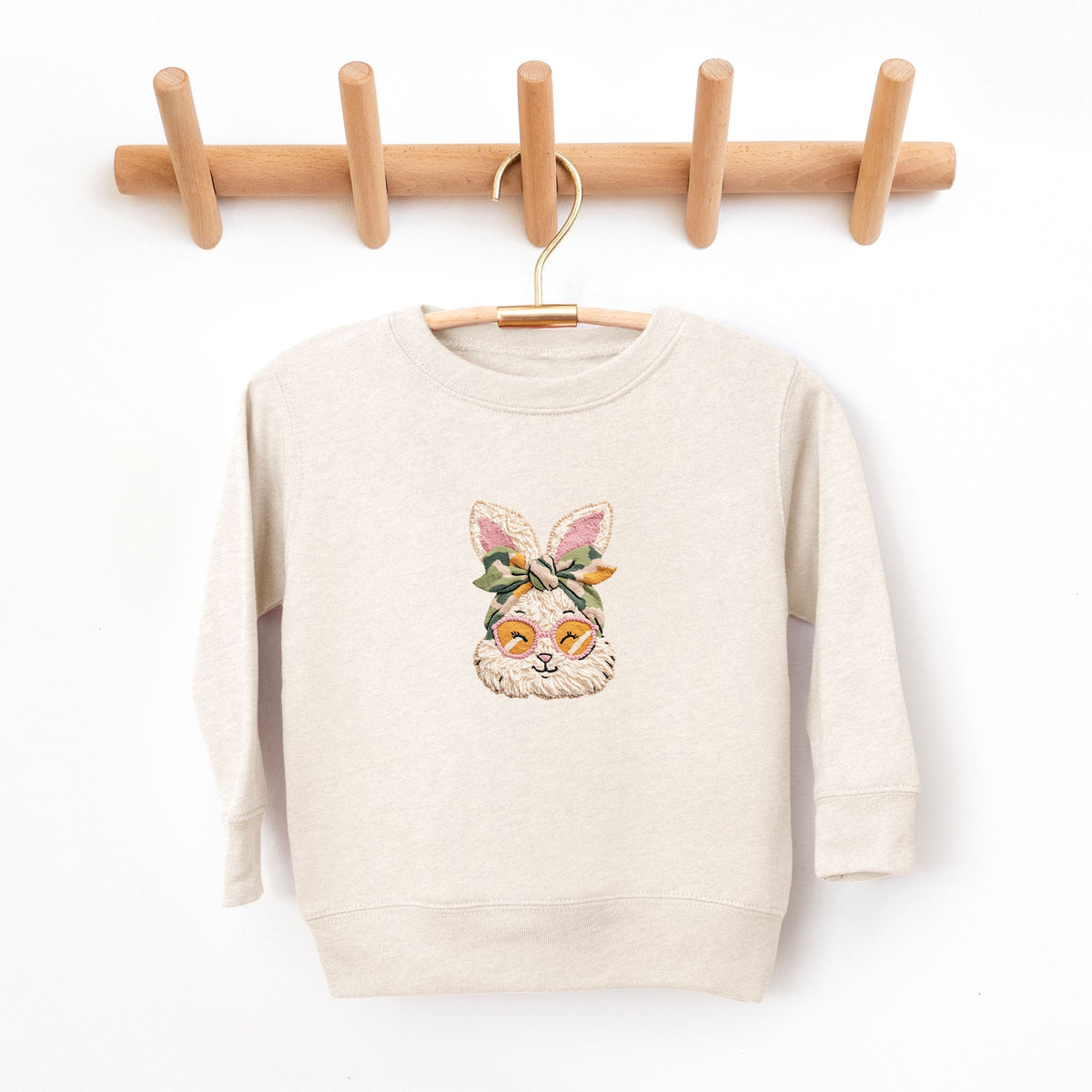 Bunny Face Yarn Print - Youth Graphic Sweatshirt