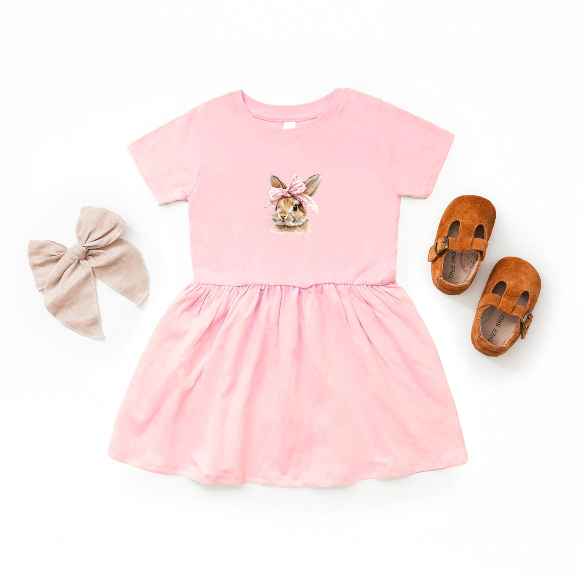 Watercolor Coquette Bunny - Infant Dress