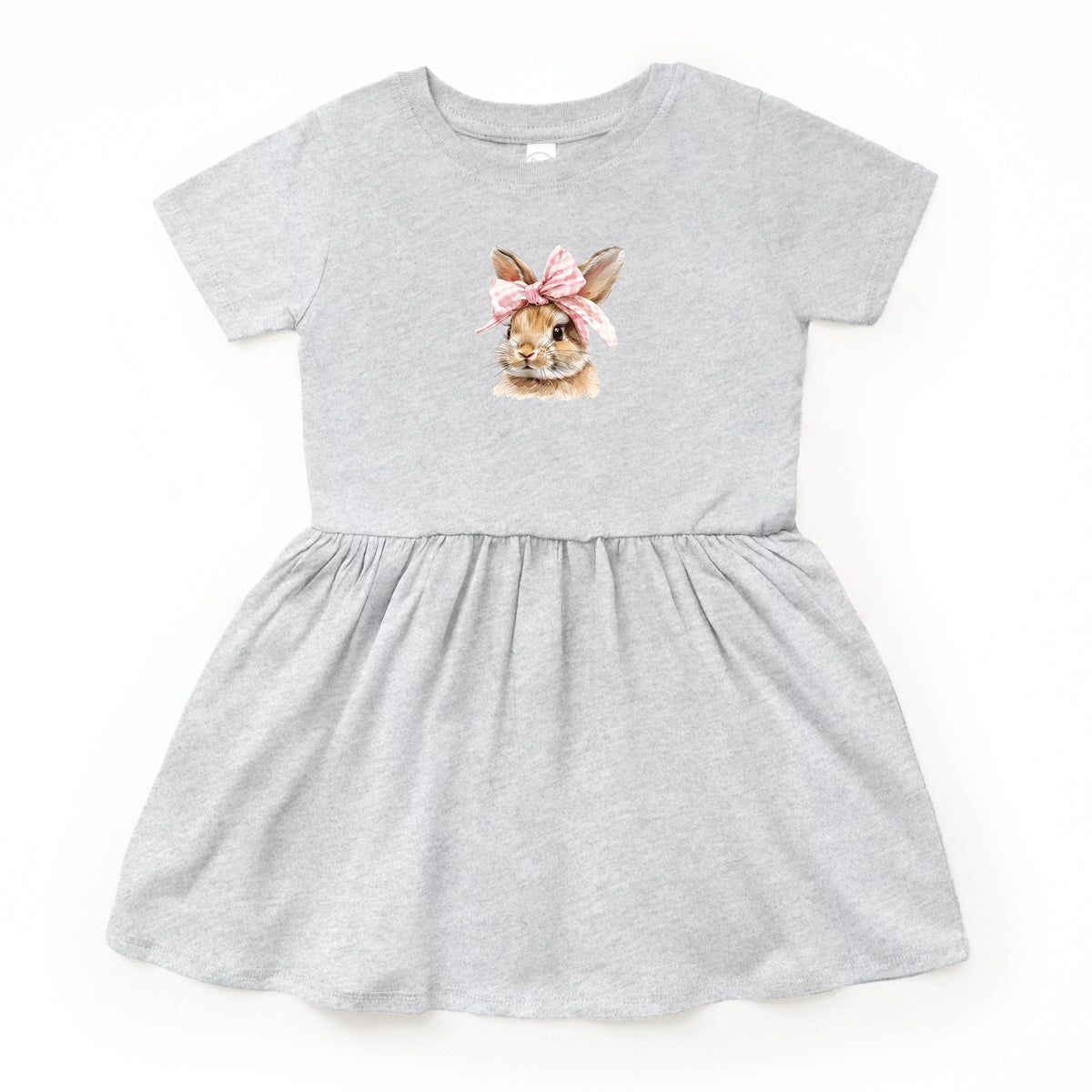 Watercolor Coquette Bunny - Toddler Graphic Dress