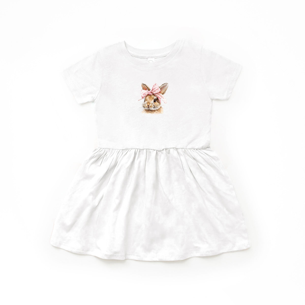 Watercolor Coquette Bunny - Toddler Graphic Dress