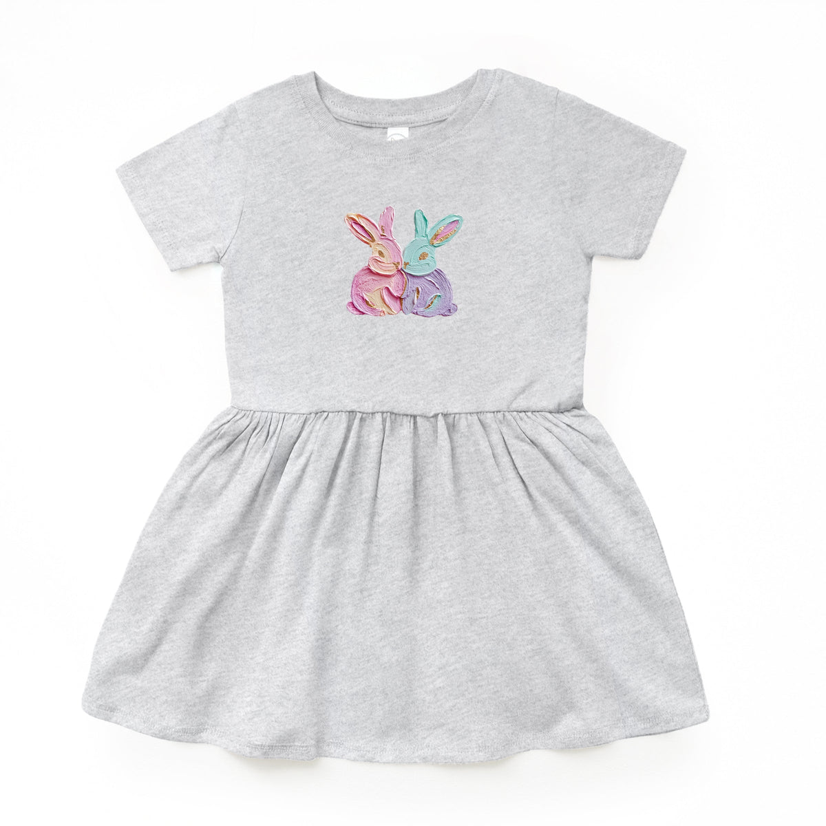 Two Bunnies Paint Print - Infant Dress