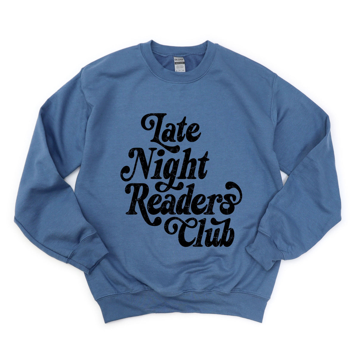 Late Night Readers Club Distressed - Women's Graphic Sweatshirt