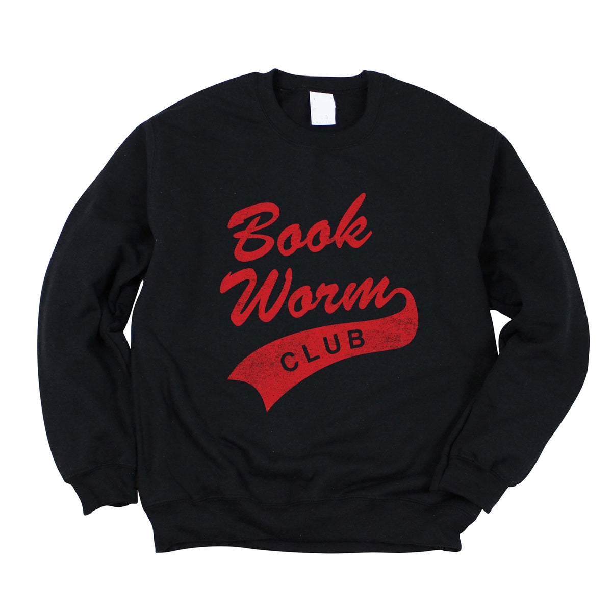 Book Worm Club Distressed - Women's Graphic Sweatshirt