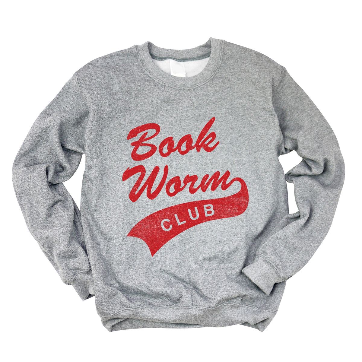 Book Worm Club Distressed - Women's Graphic Sweatshirt