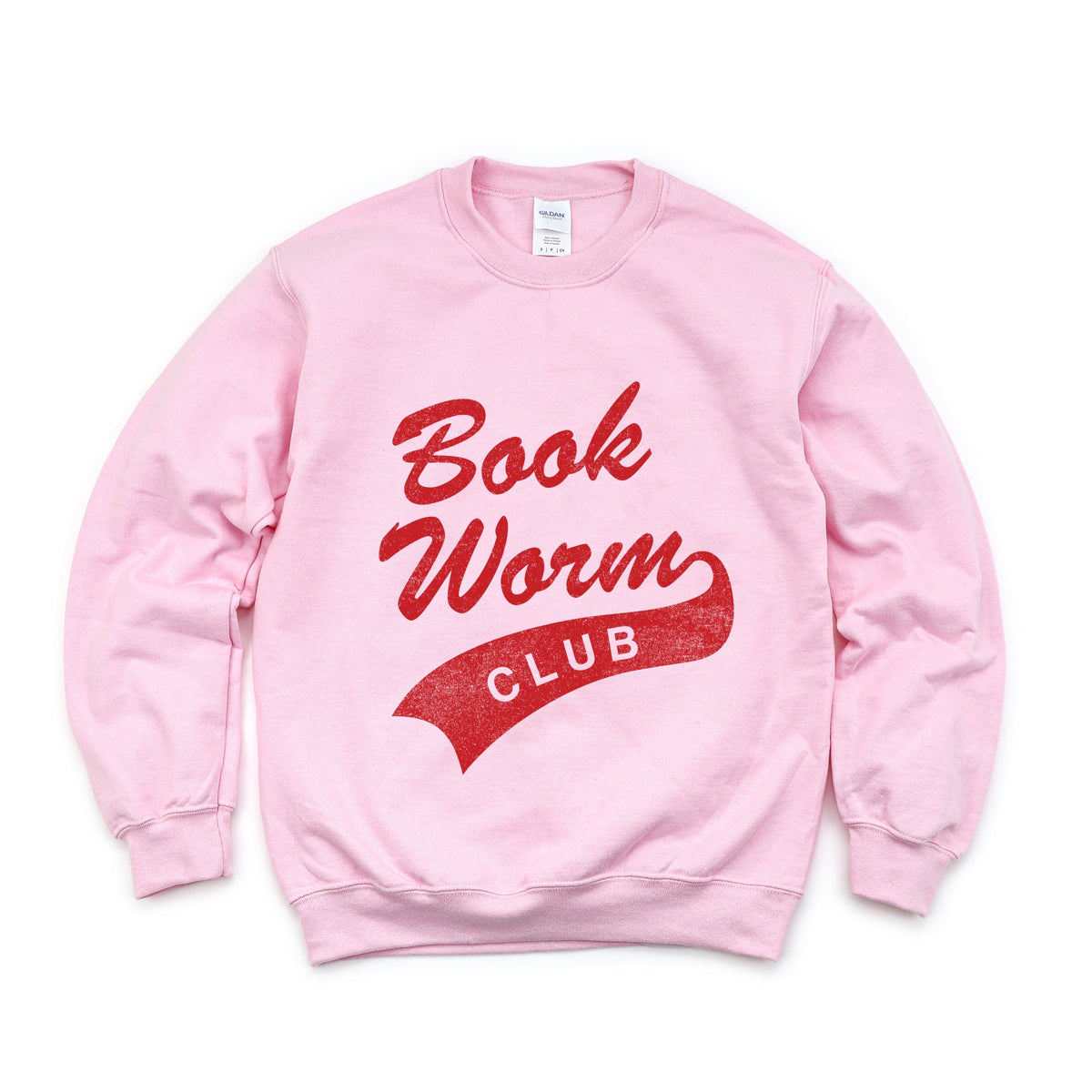 Book Worm Club Distressed - Women's Graphic Sweatshirt