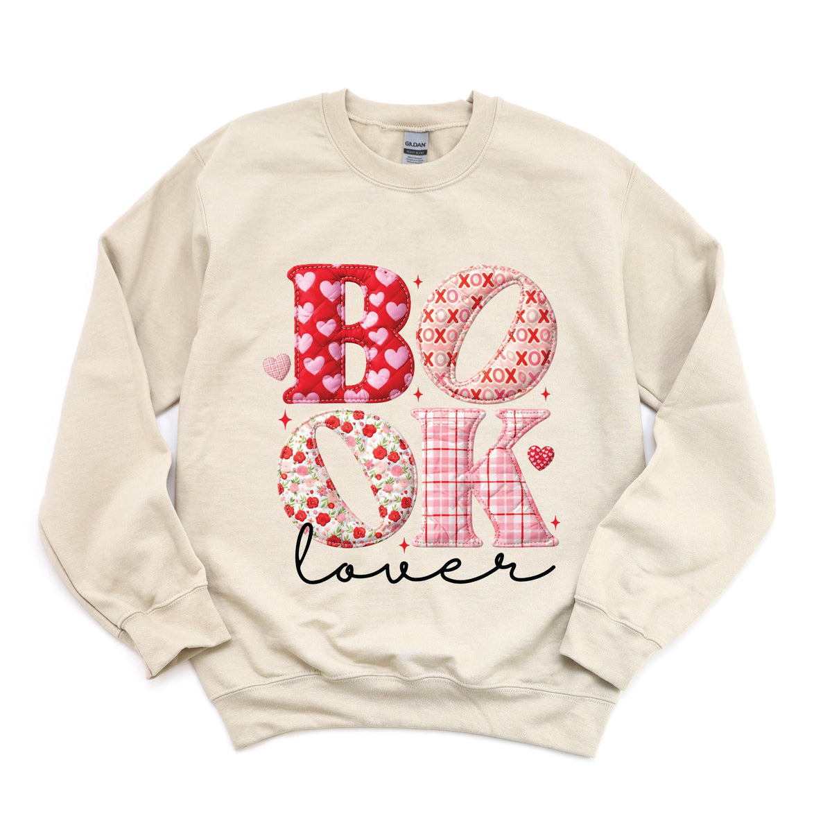 Book Lover Patchwork Print - Women's Graphic Sweatshirt