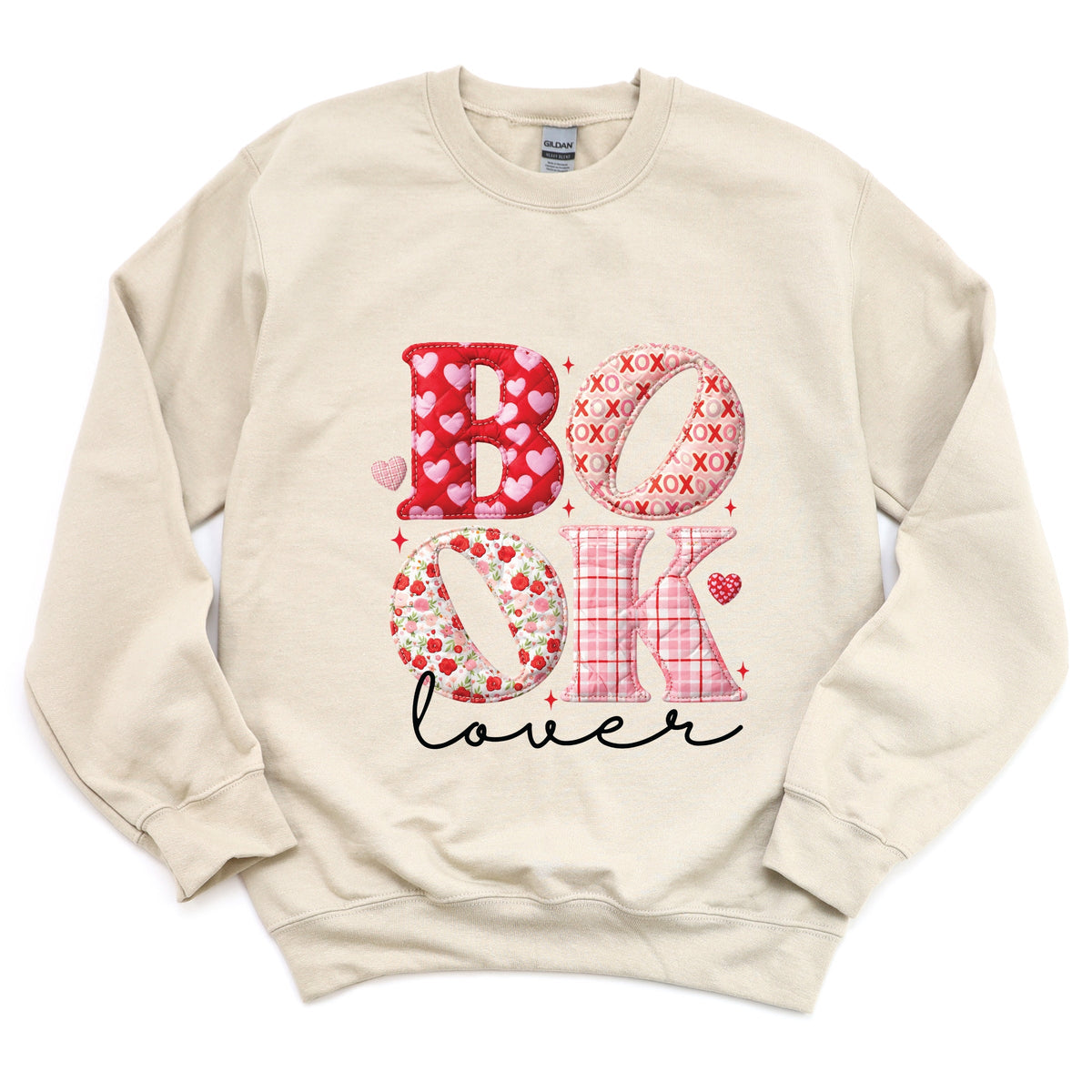 Book Lover Patchwork Print - Women's Graphic Sweatshirt