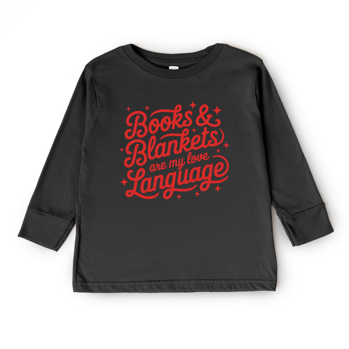 Books & Blankets Are My Love Language - Youth Long Sleeve Graphic T-Shirt