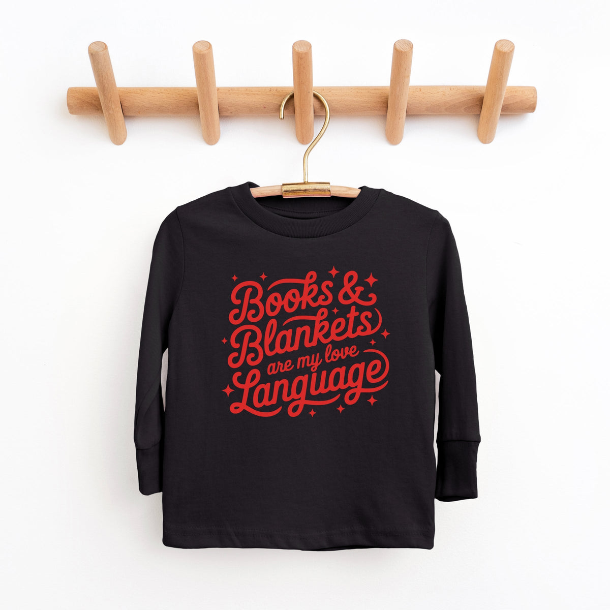 Books & Blankets Are My Love Language - Youth Long Sleeve Graphic T-Shirt