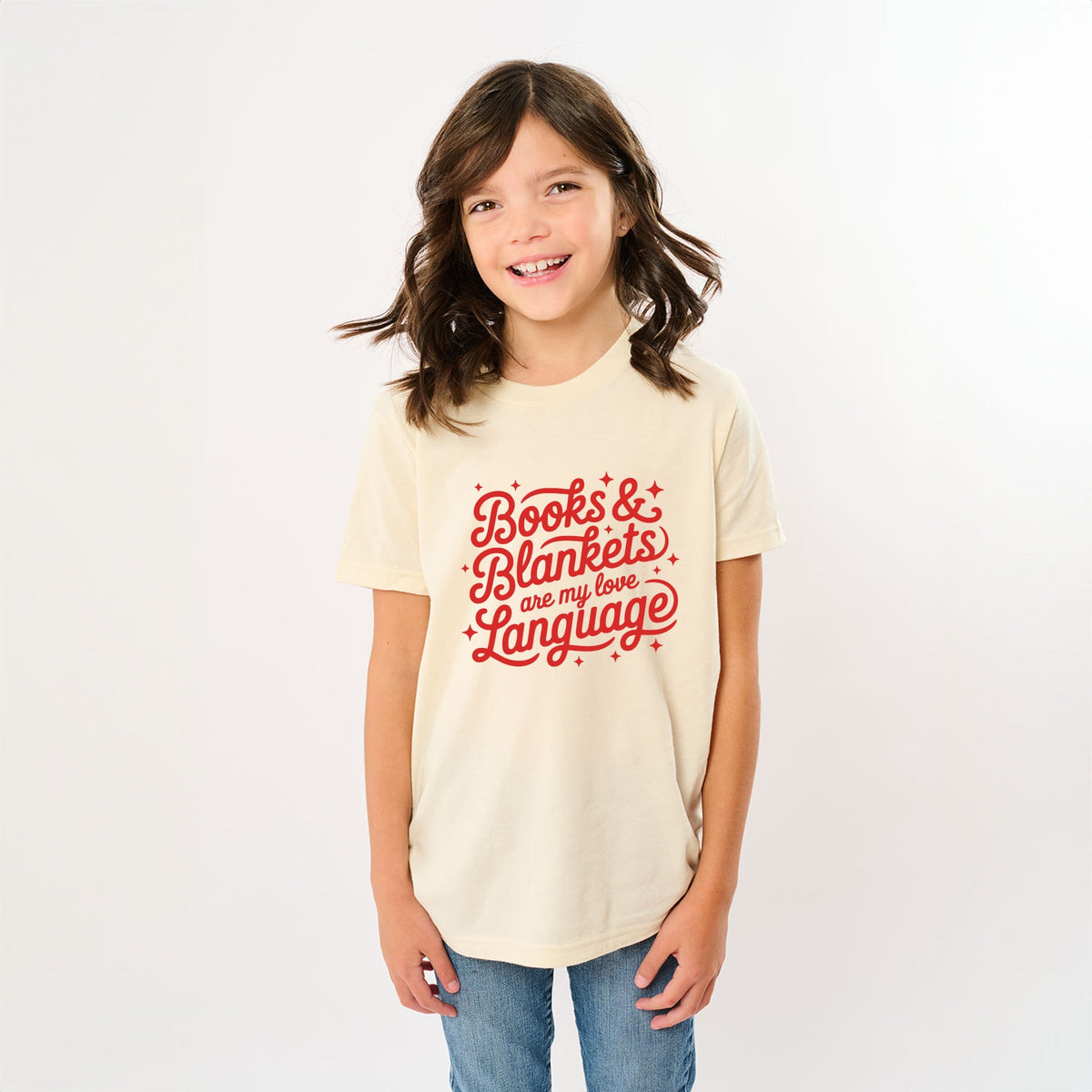 Books & Blankets Are My Love Language - Youth Short Sleeve Graphic T-Shirt