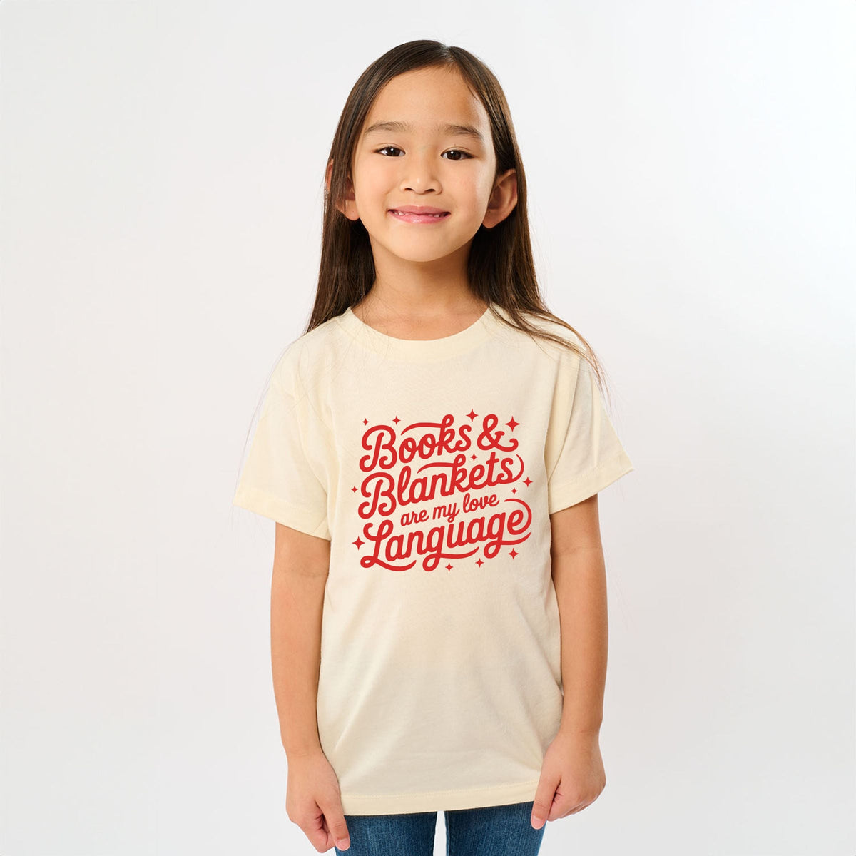Books & Blankets Are My Love Language - Youth Short Sleeve Graphic T-Shirt