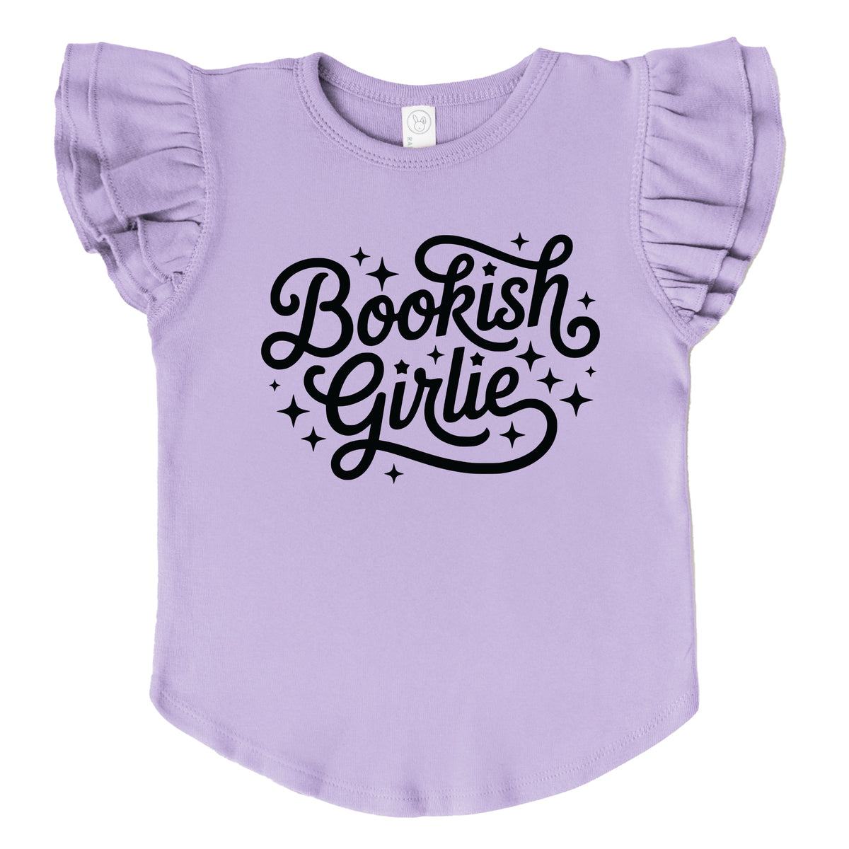 Bookish Girlie Cursive Stars - Flutter Sleeve Graphic T-Shirt