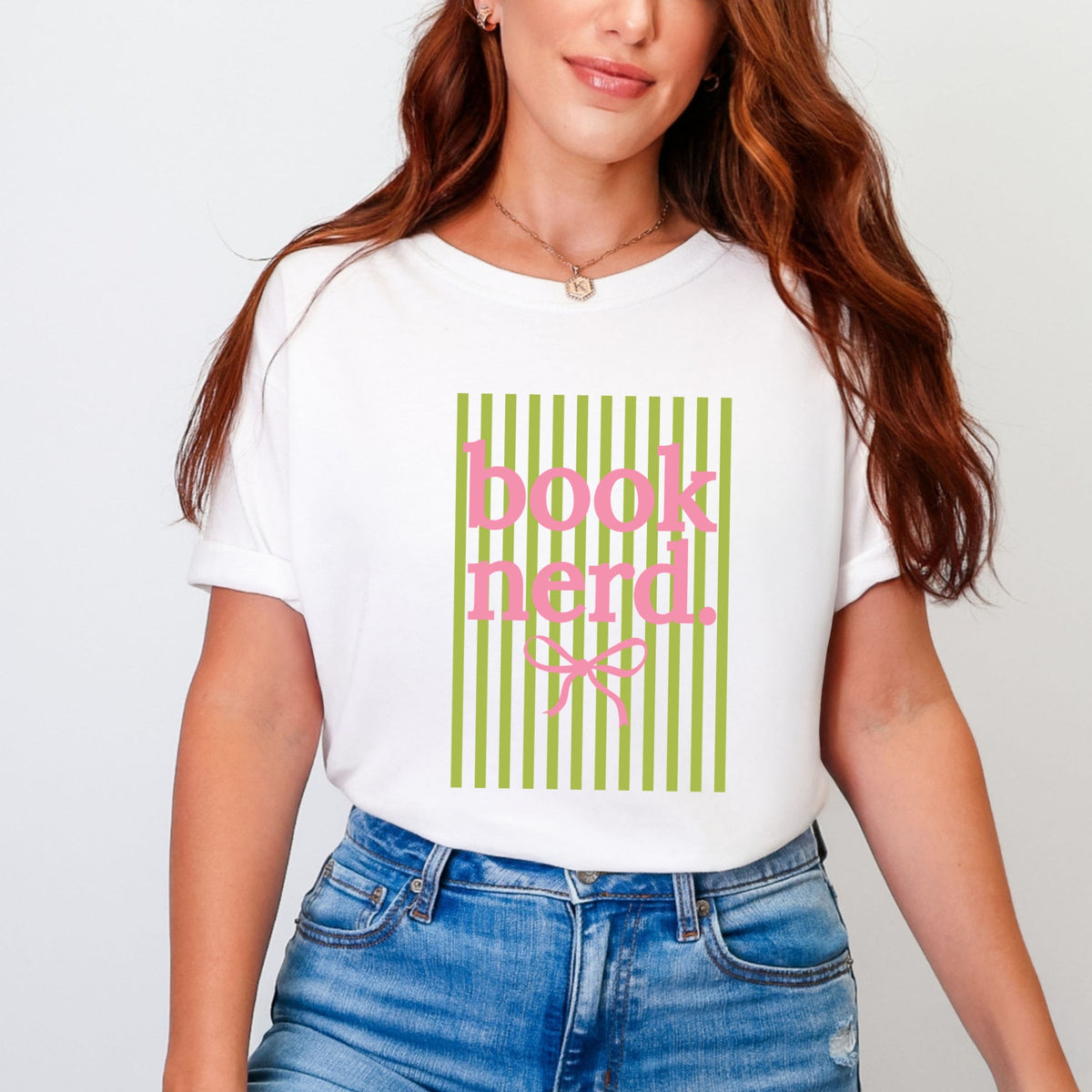 Green Book Nerd Stripes - Women's Garment Dyed Graphic T-Shirt