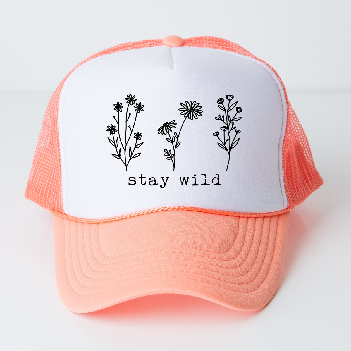 Stay Wild Flowers - Youth Graphic Foam Trucker Hat