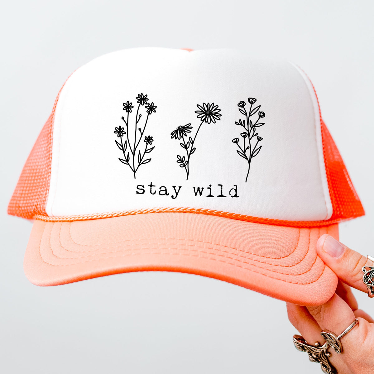 Stay Wild Flowers - Youth Graphic Foam Trucker Hat