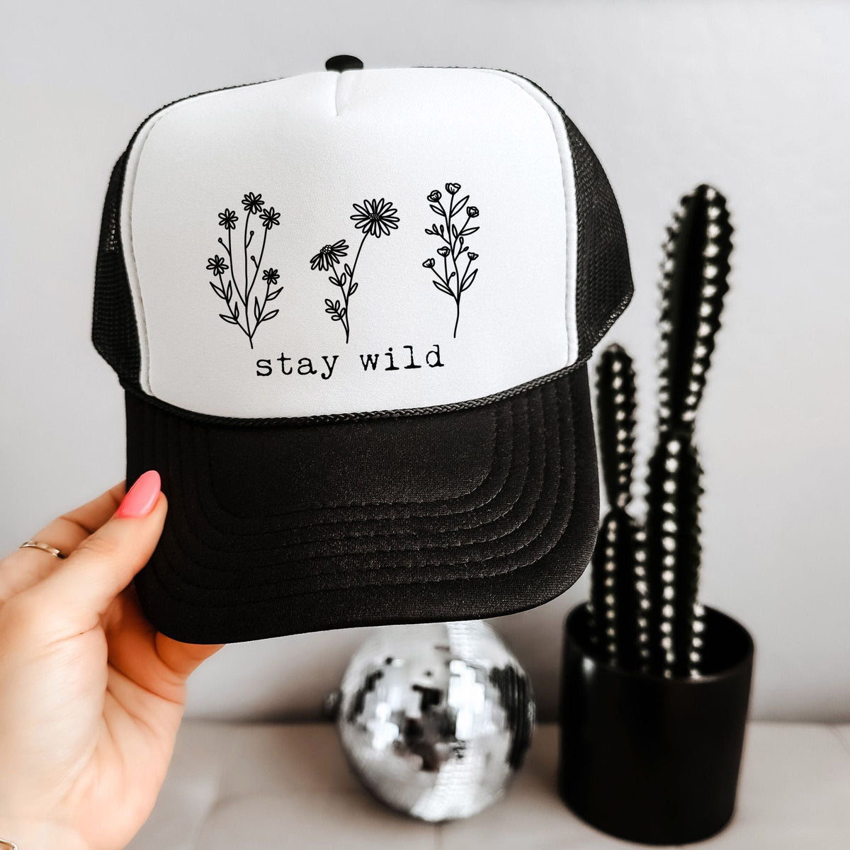 Stay Wild Flowers - Youth Graphic Foam Trucker Hat