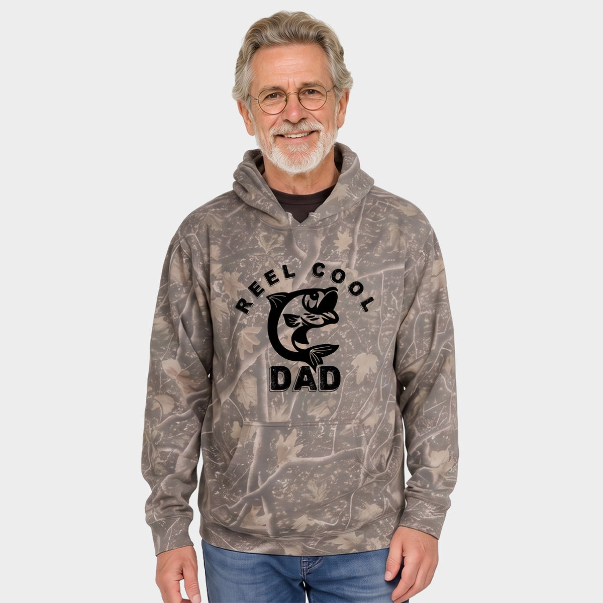 Reel Cool Dad - Men's Camo Hoodie