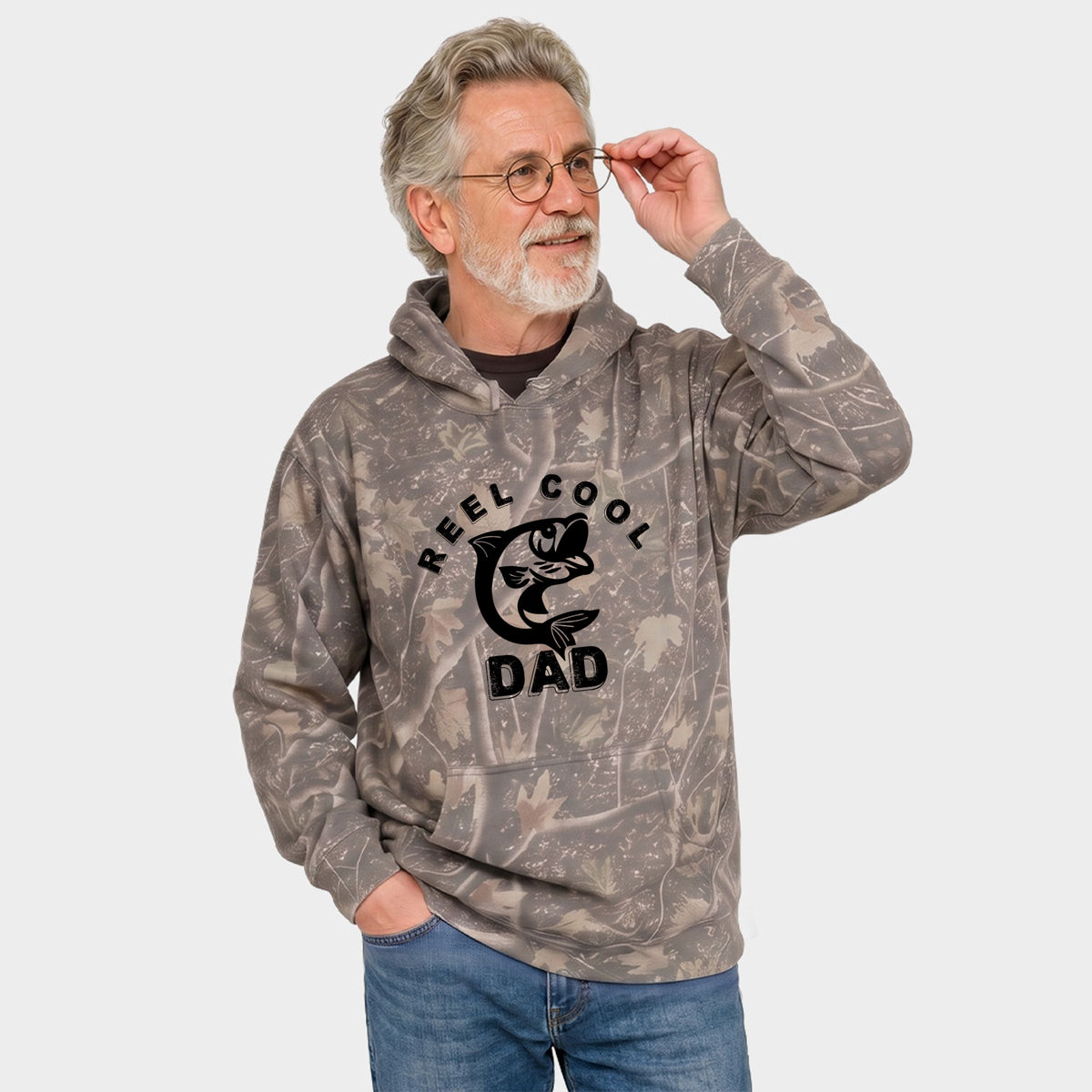Reel Cool Dad - Men's Camo Hoodie