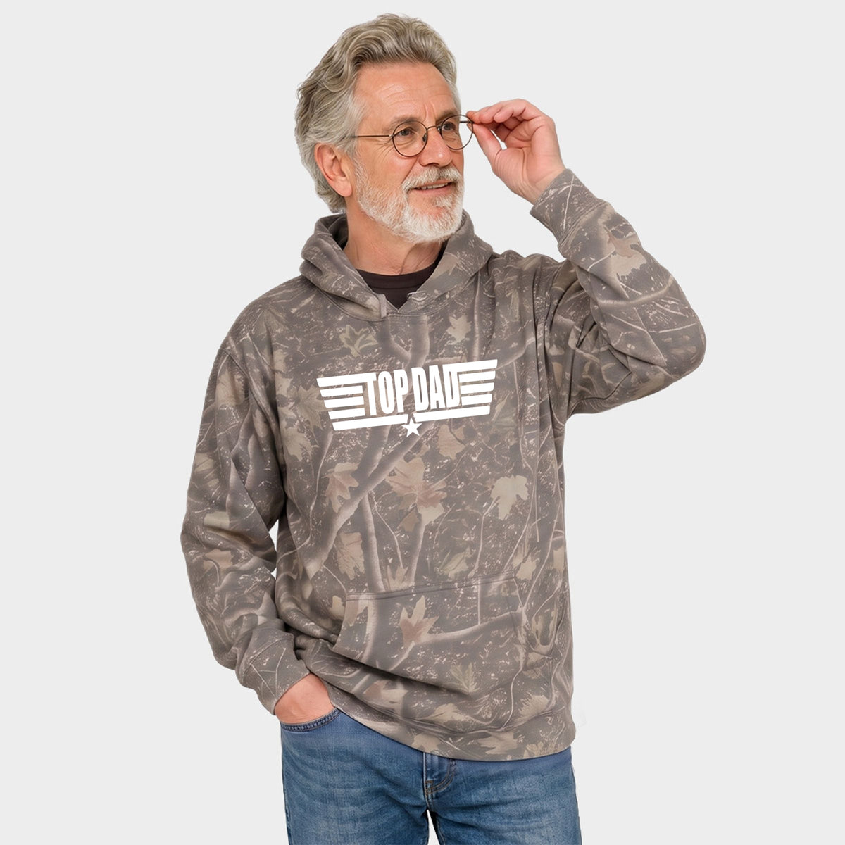 Top Dad - Men's Camo Hoodie