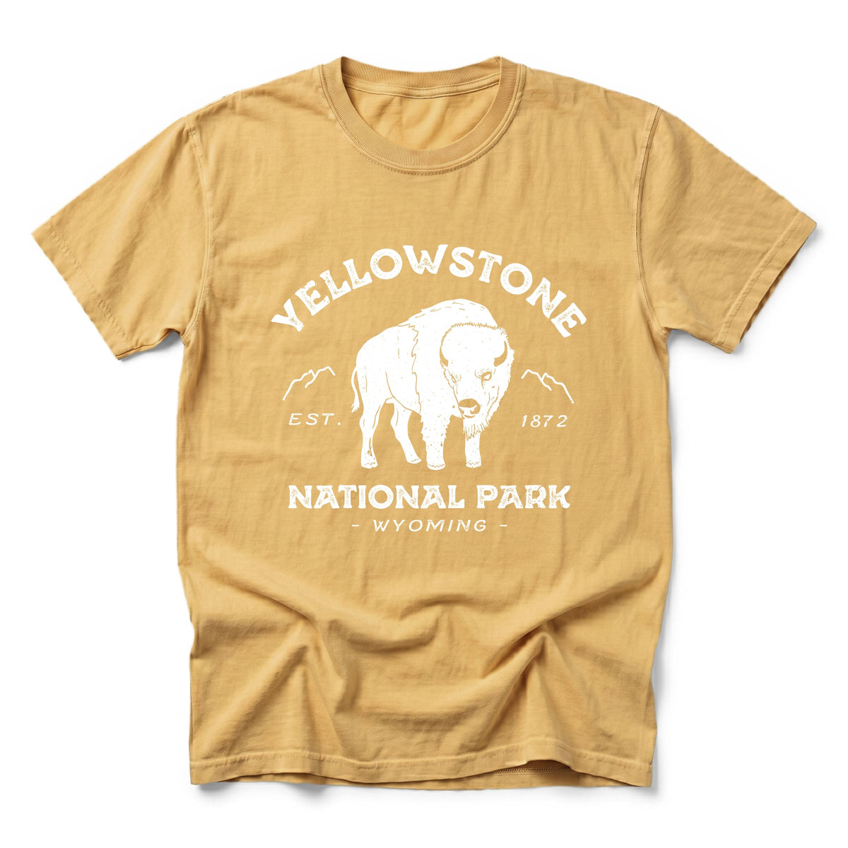 Vintage Yellowstone National Park - Men's Garment Dyed Graphic T-Shirt