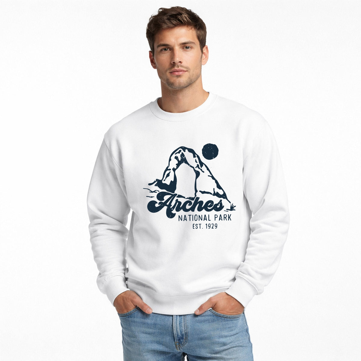 Vintage Arches National Park - Men's Graphic Sweatshirt