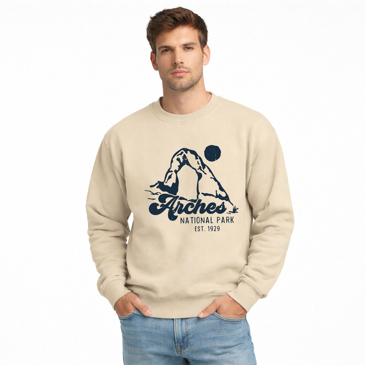 Vintage Arches National Park - Men's Graphic Sweatshirt