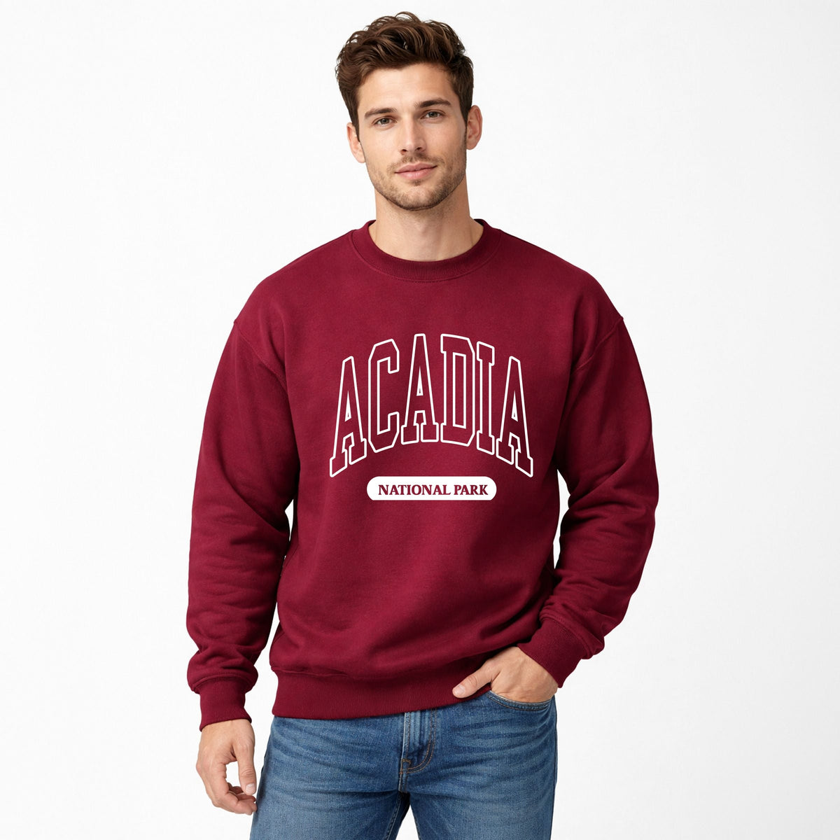 Acadia National Park Varsity - Men's Graphic Sweatshirt