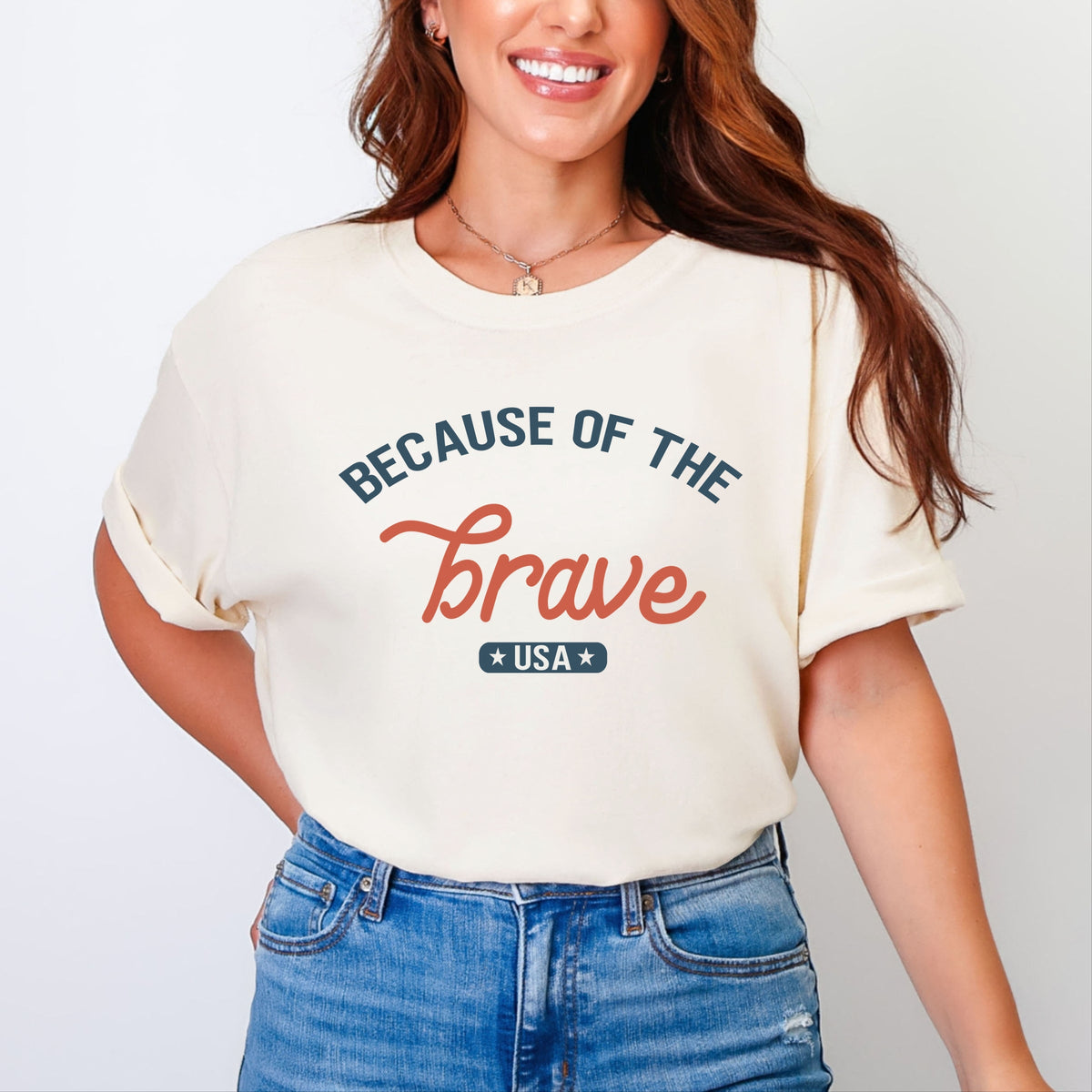 Brave USA - Women's Garment Dyed Graphic T-Shirt