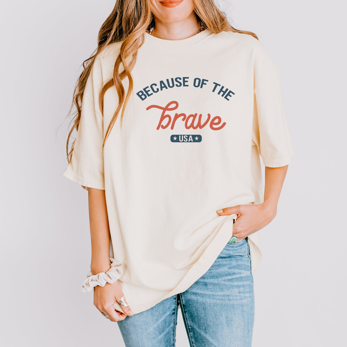 Brave USA - Women's Garment Dyed Graphic T-Shirt