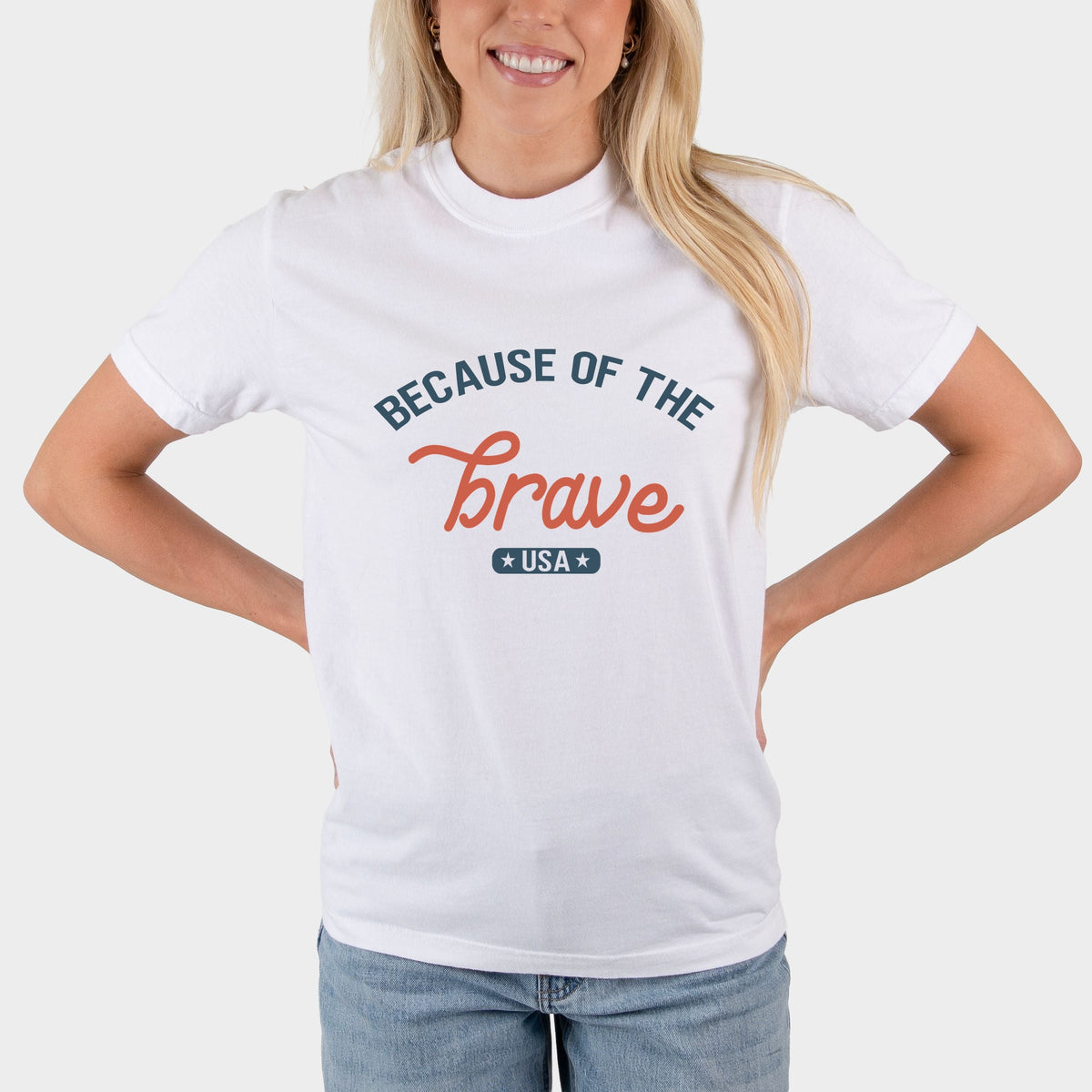 Brave USA - Women's Garment Dyed Graphic T-Shirt