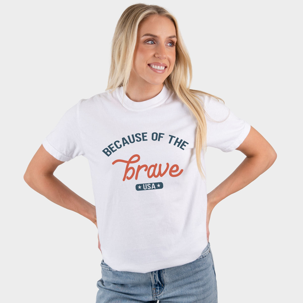 Brave USA - Women's Garment Dyed Graphic T-Shirt