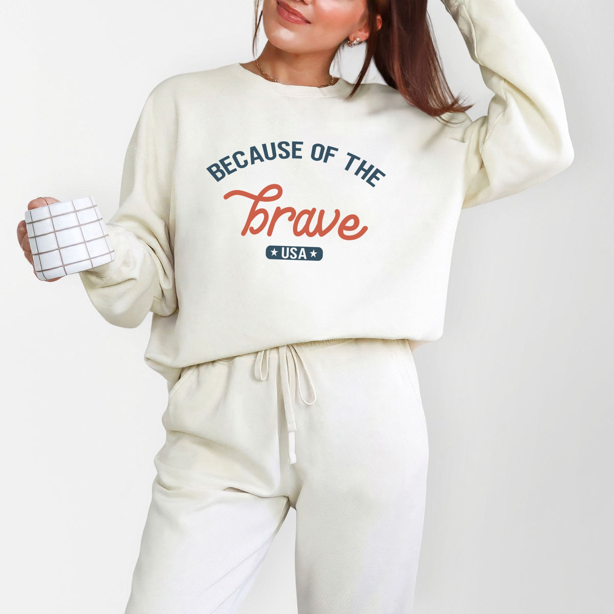 Brave USA - Women's Lightweight Garment Dyed Sweatshirt