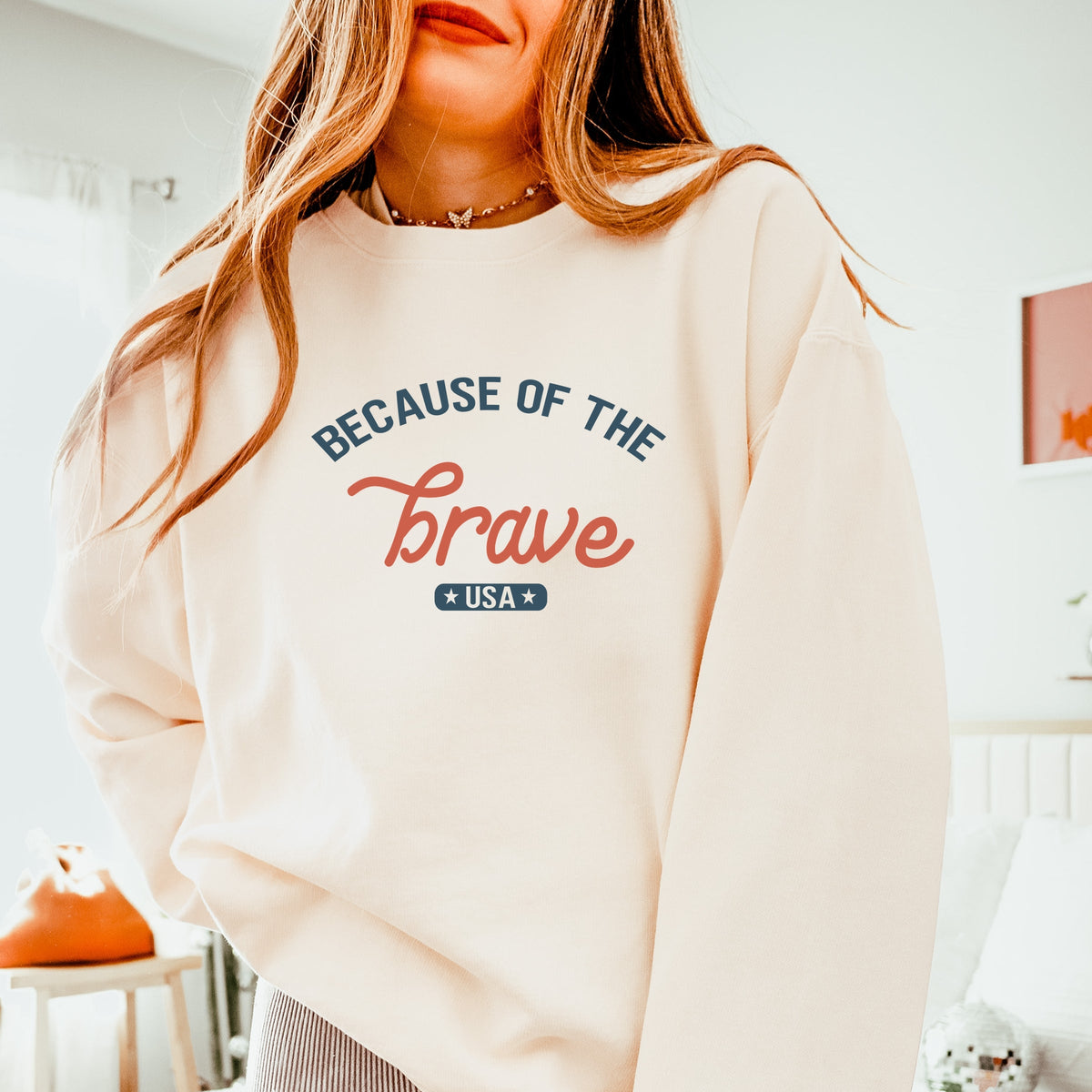 Brave USA - Women's Lightweight Garment Dyed Sweatshirt
