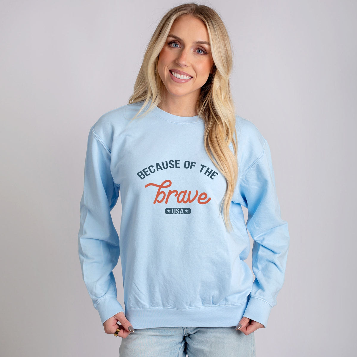 Brave USA - Women's Lightweight Garment Dyed Sweatshirt
