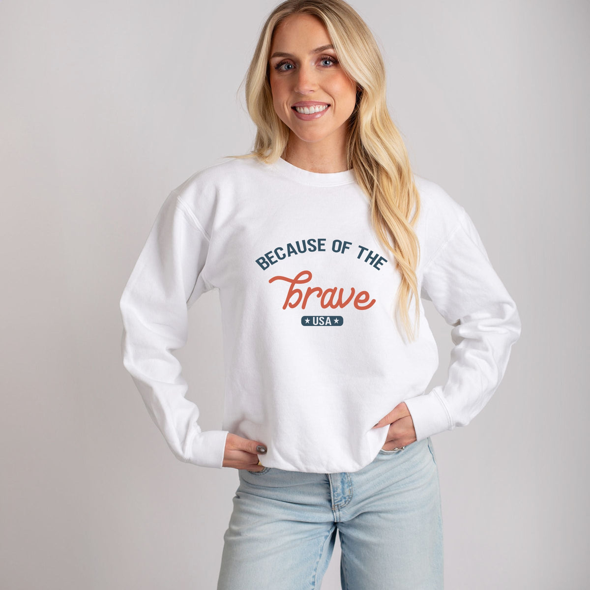 Brave USA - Women's Lightweight Garment Dyed Sweatshirt