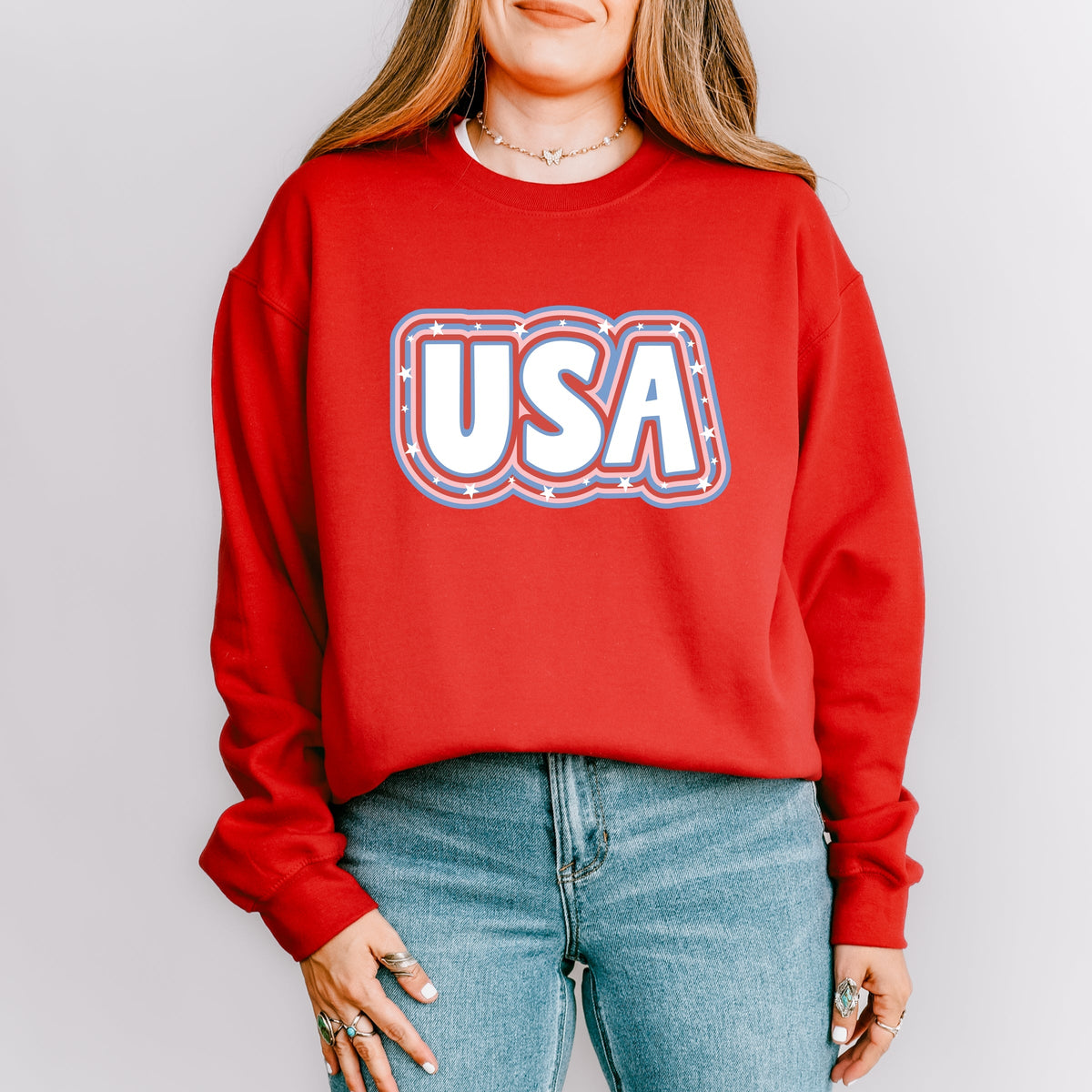 USA Outline - Women's Graphic Sweatshirt
