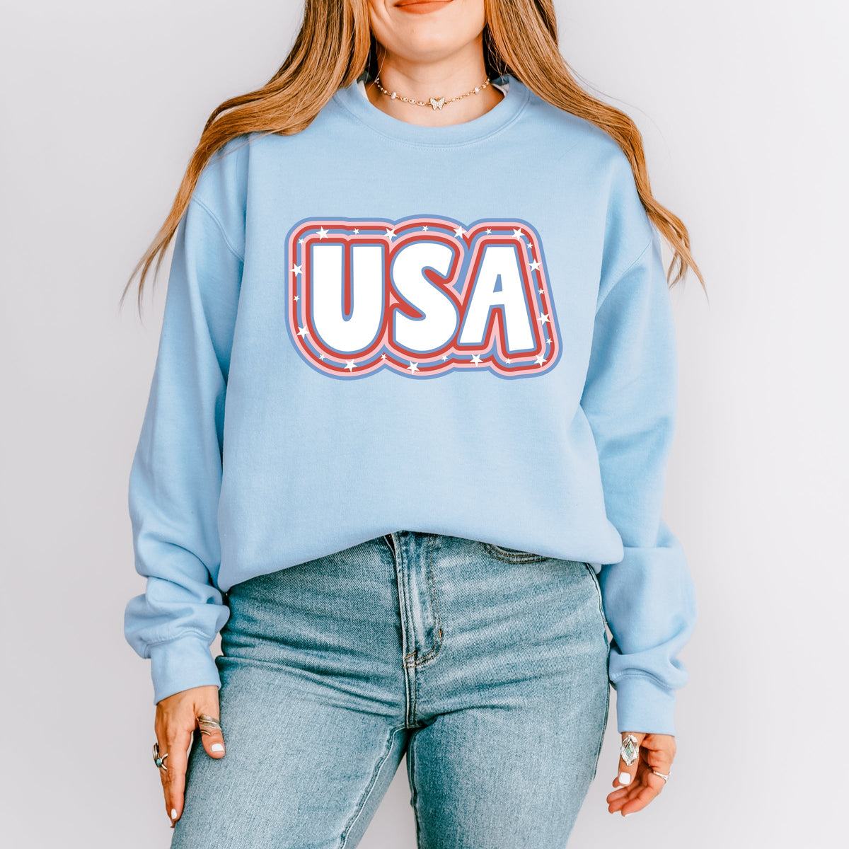 USA Outline - Women's Graphic Sweatshirt