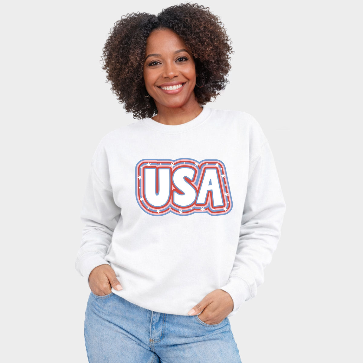 USA Outline - Women's Graphic Sweatshirt