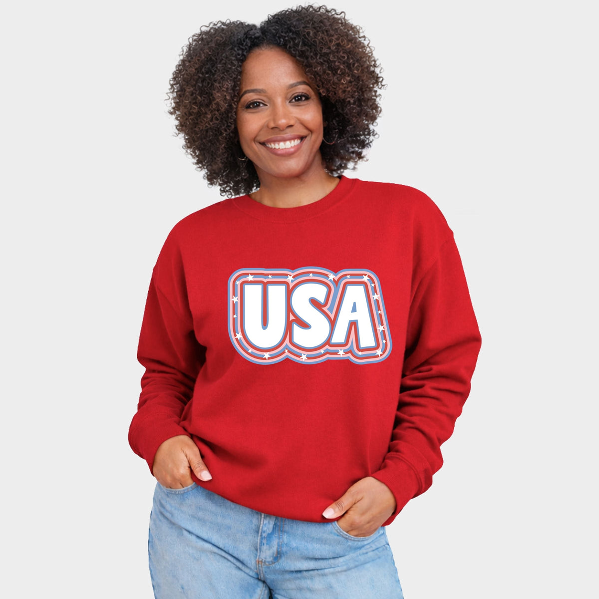 USA Outline - Women's Graphic Sweatshirt
