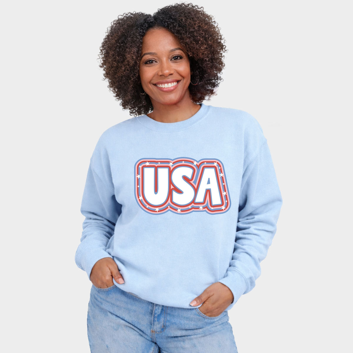 USA Outline - Women's Graphic Sweatshirt