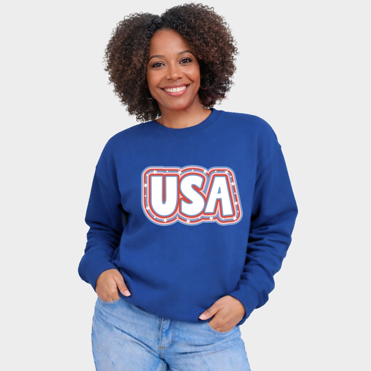 USA Outline - Women's Graphic Sweatshirt