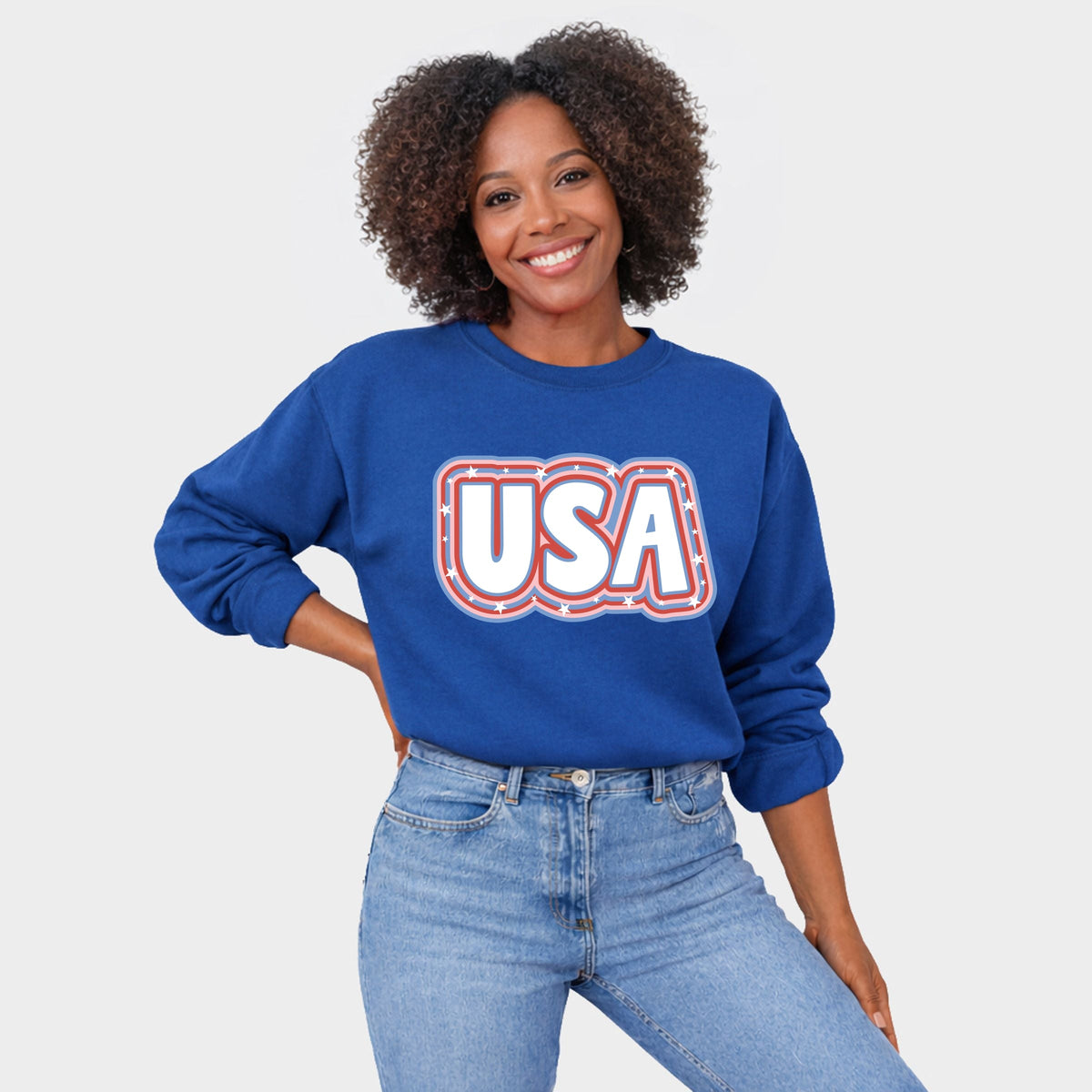 USA Outline - Women's Graphic Sweatshirt
