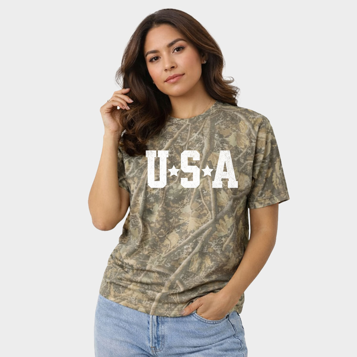USA Stars - Women's Camo Tee